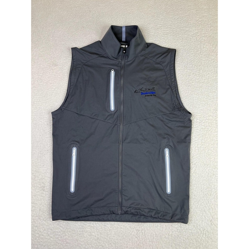 FootJoy Vest Mens Small Gray Layer Up Full Zip Lightweight Golf Softshell NEW